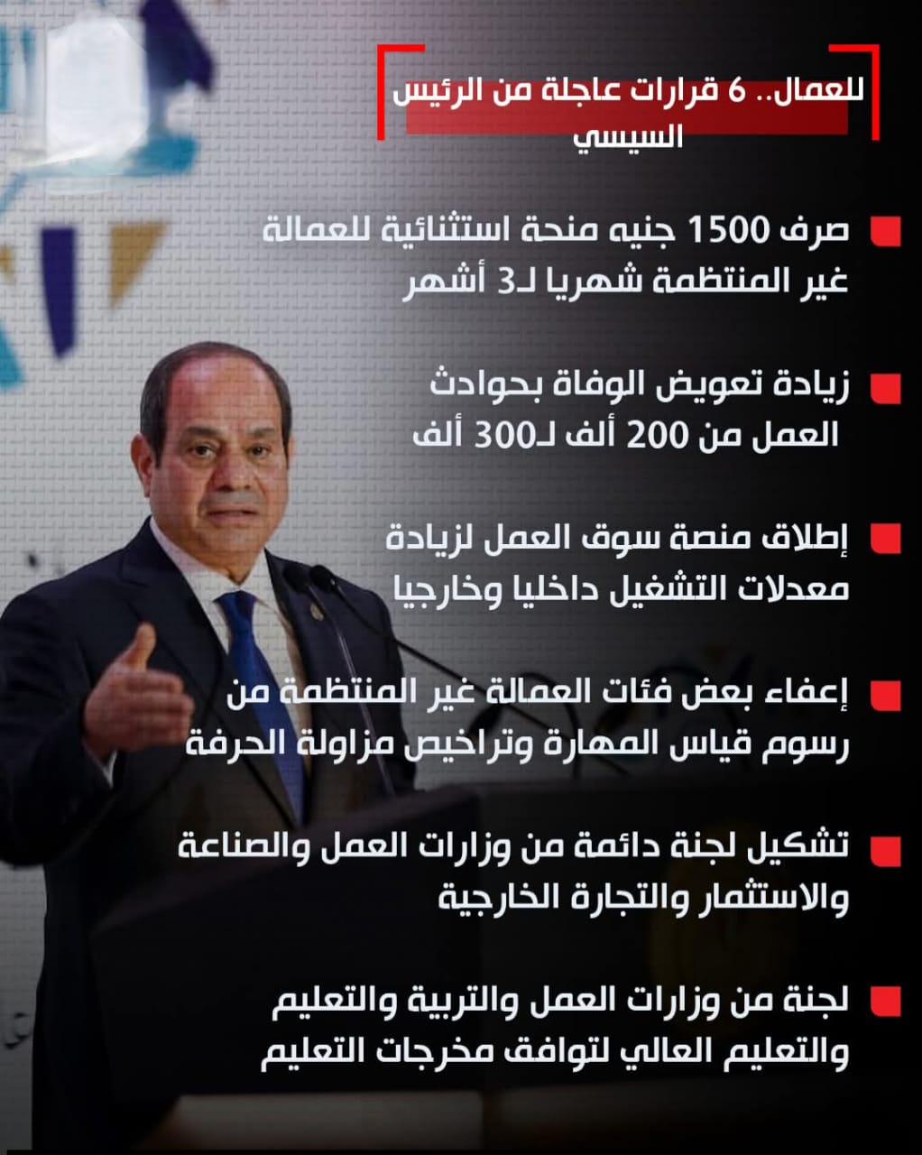 قرارات بمناسبه عيد العمال